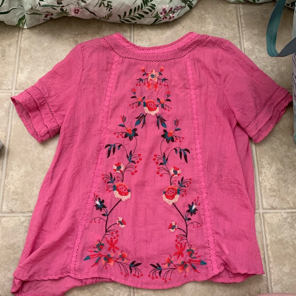 Floral Embroidered Blouse